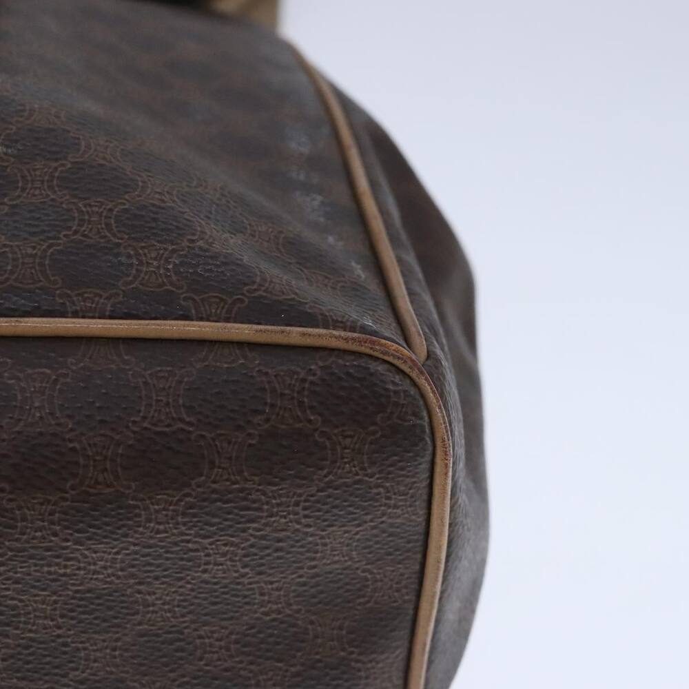 CELINE Macadam Canvas Backpack Pvc Leather Brown Gold - Picture 13 of 16